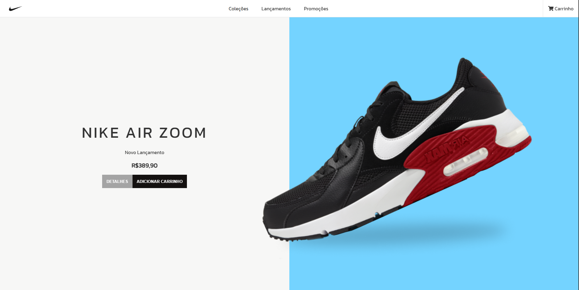 Foto do projeto Landing Page da Nike